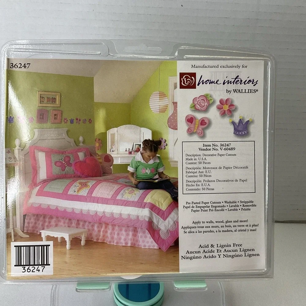 Vtg Wallies Home Interiors‎ Girly  Removable Paper Cutouts #36247 Made In USA